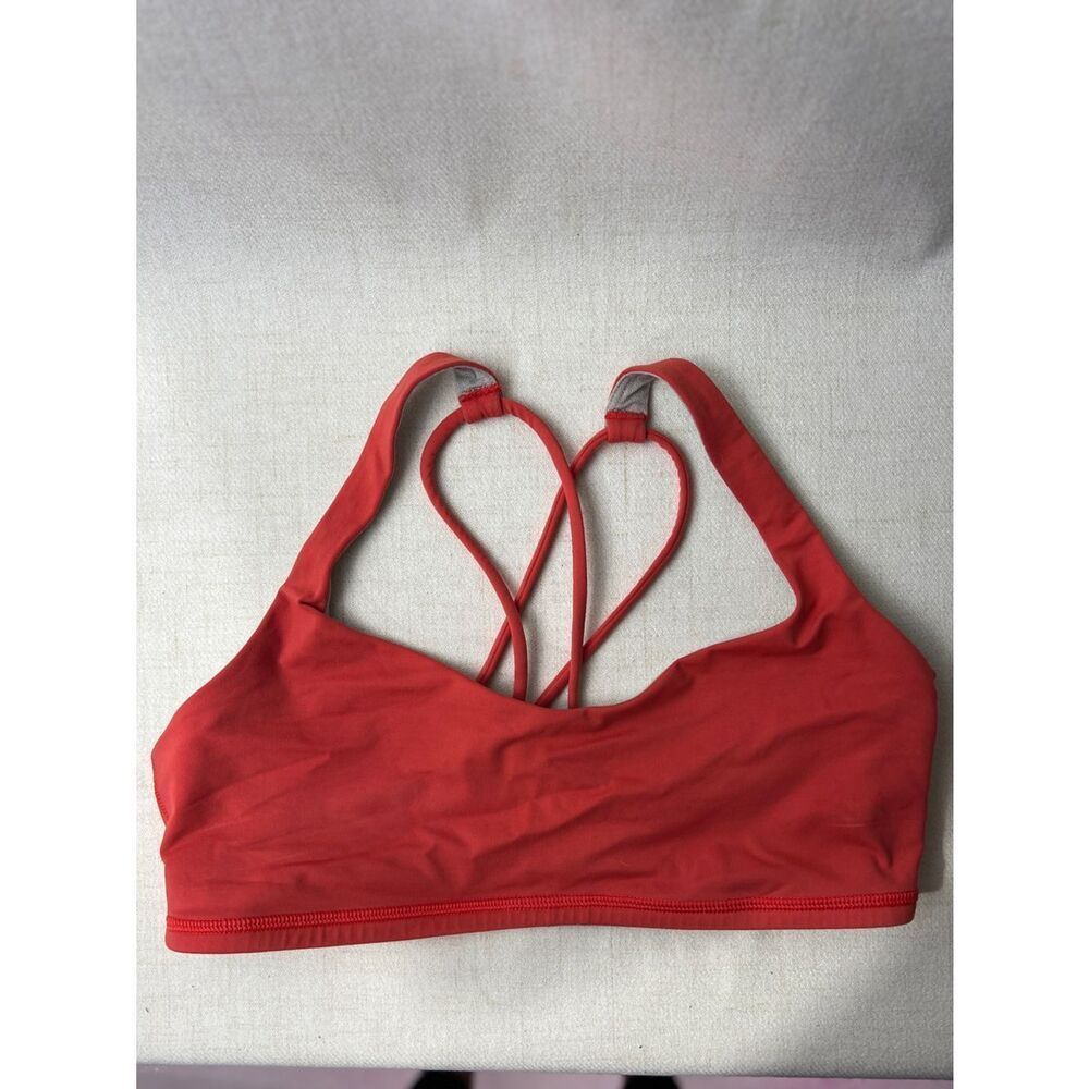 Lululemon Energy Bra Style Coral Pink Crossback Sports Bra Women’s 8